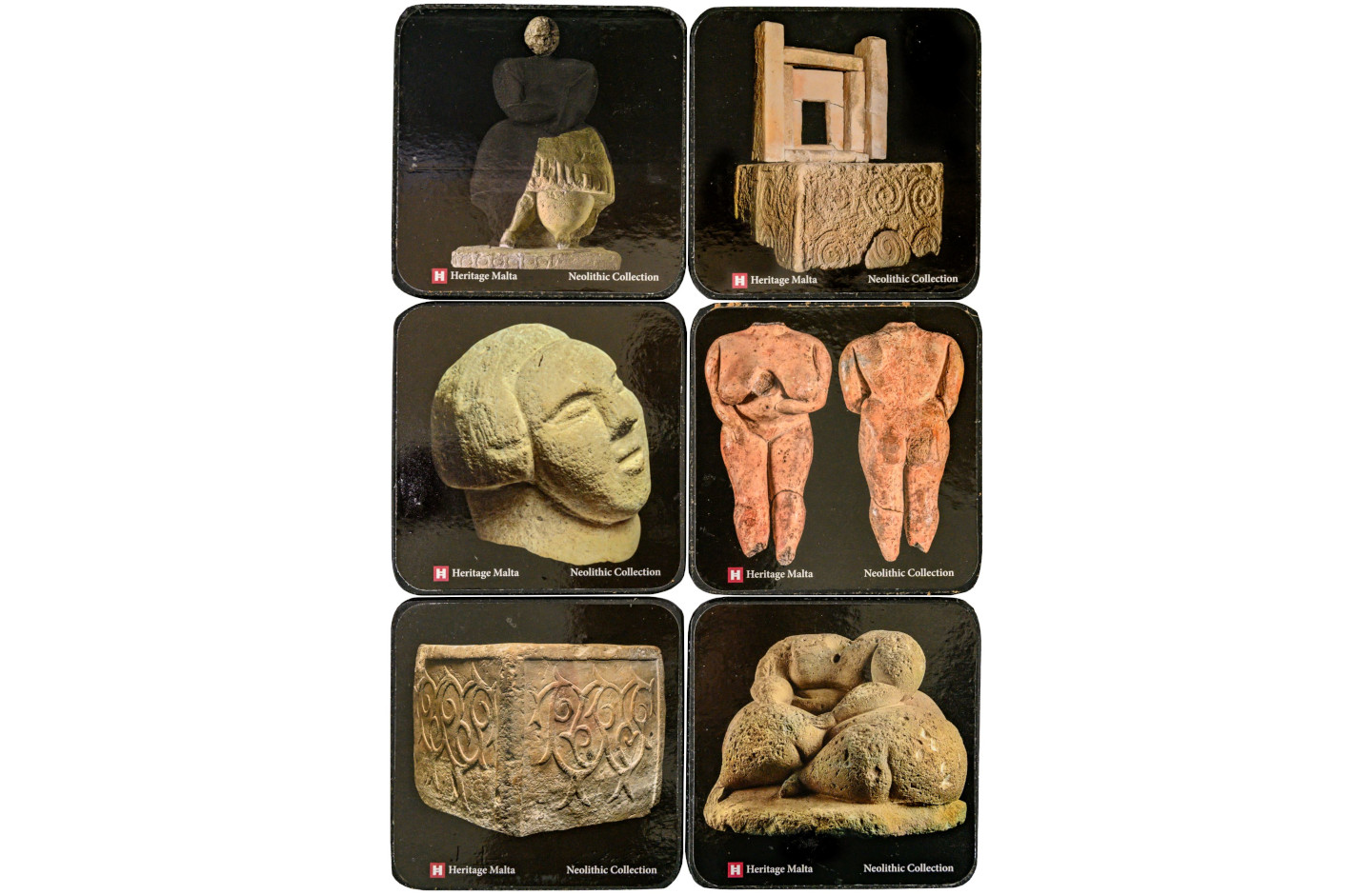 Coasters: Neolithic Art – Ver. 1 – Set of 6