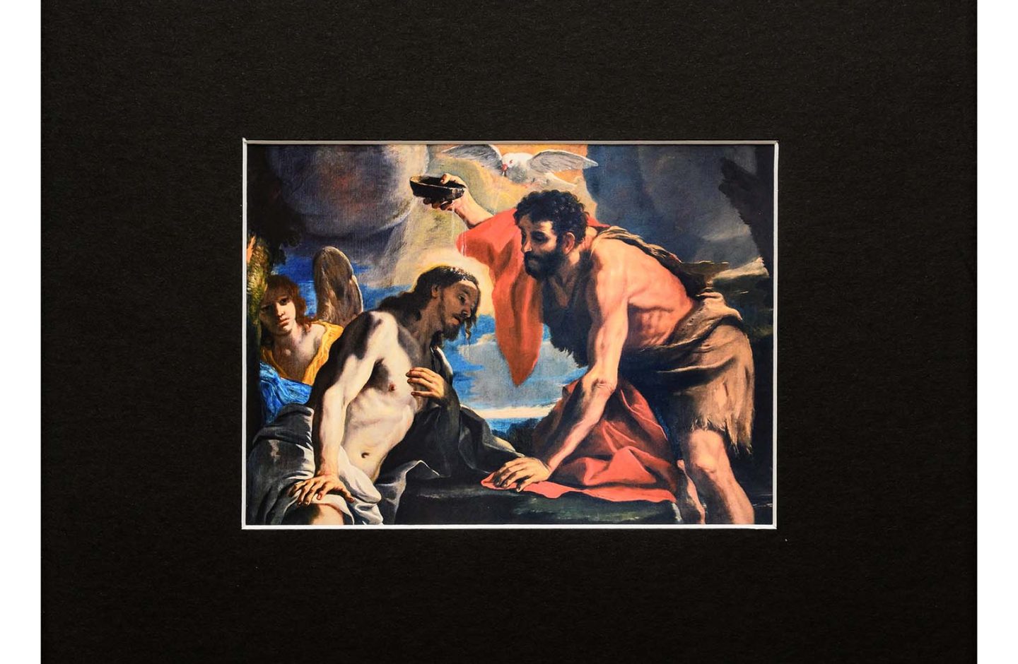 Mounted Print: Mattia Preti – The Baptism of Christ
