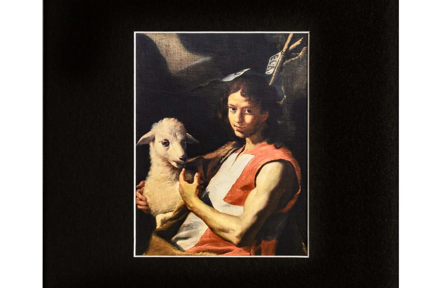 Mounted Print: Mattia Preti – The Young St John the Baptist Wearing the Red Tabard of the Order of St John