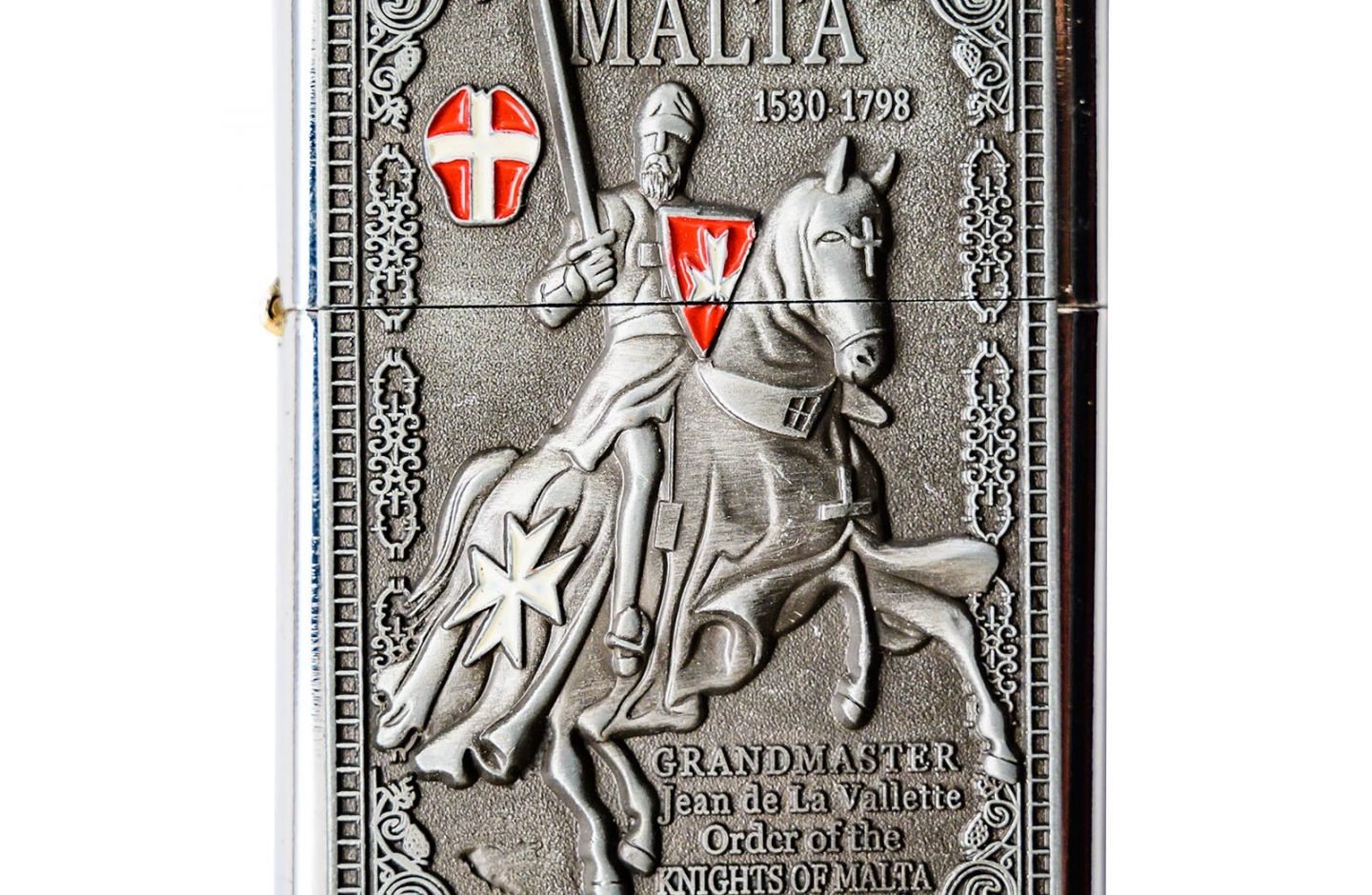 Designed Refillable Metal Lighter:  Grandmaster Jean de Valette
