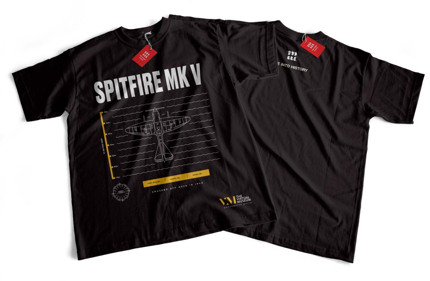 Dive Into History – Spitfire MK V – T-Shirt