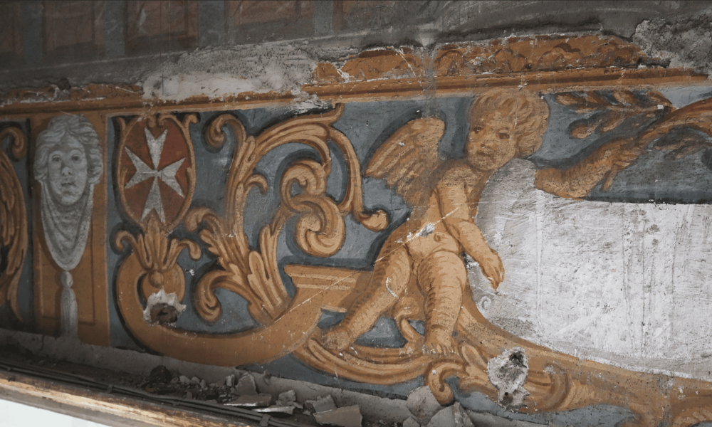 400-year-old frescoes discovered during restoration works at Grand Master’s Palace