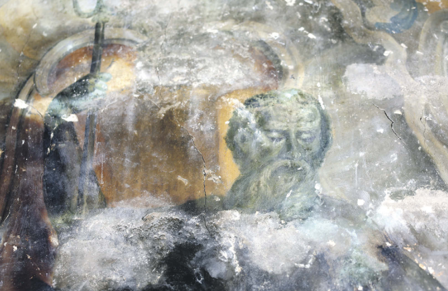 Knights Era Wall Painting Confirmed as Neptune Holding a Trident