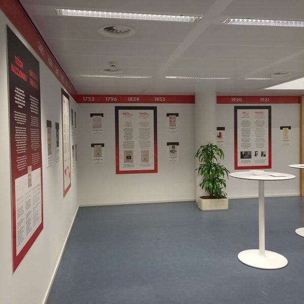 PART OF AN EXHIBITION ABOUT THE MALTESE LANGUAGE NOW ON PERMANENT DISPLAY IN BRUSSELS
